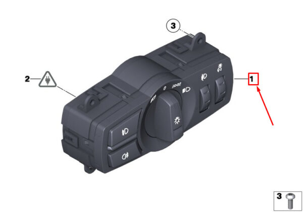 BMW X4 F26 Headlight Switch Control Unit 61319390286 ORIGINAL