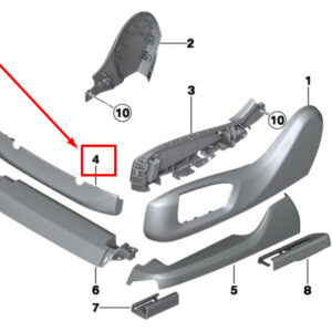 BMW X7 G07 Front Manual Seat Trim 52107493057 7493057 ORIGINAL