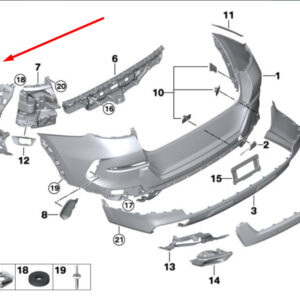BMW X6G06 Rear Right Bumper Mount 7425448 51127425448 ORIGINAL
