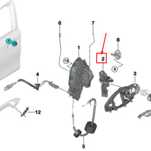 BMW 3 G20 Left Outside Door Handle Support Adapter 51217449557 ORIGINAL