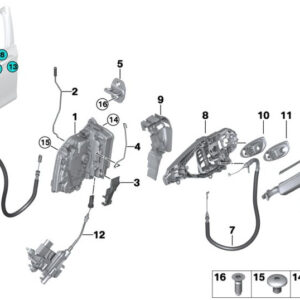 BMW 7 G11 Front Right Door Exterior Handle 51217411034 ORIGINAL