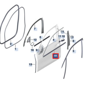 BMW X6 G06 Front Right Door Window Molding 51337446192 ORIGINAL