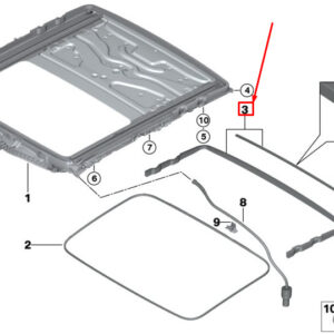 BMW 7 G11 Sunroof Seal 54107382989 ORIGINAL