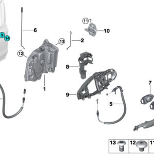 BMW X3 G01 Front Left Door Exterior Handle 51218492069 ORIGINAL