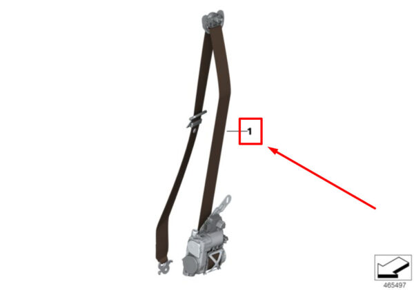 BMW 7 G11, G12 Front Left Seat Belt 7988865 72117988865 ORIGINAL
