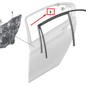 BMW 7 G12 Rear Right Door Window Guide 51359481276 9481276 ORIGINAL