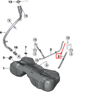 BMW 5 Touring G31 Fuel Tank Tension Strap 16117354283 ORIGINAL