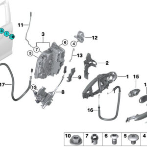 BMW 6 Gran Turismo G32 Front Left Door Exterior Handle 51217460019 ORIGINAL