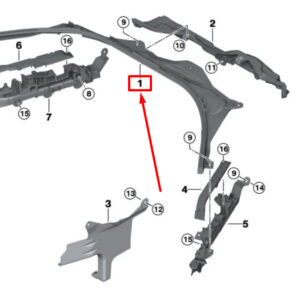 BMW 3 G20 Front Cowl Plenum Panel 51717428166 7428166 ORIGINAL