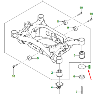 JAGUAR I-PACE X590 Rear Frame Carrier Rear Plate T4K2271 ORIGINAL