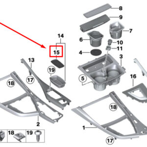 BMW 2 F23 Storage Compartment Mat Insert 51169227889 9227889 ORIGINAL