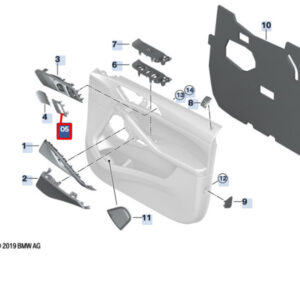 BMW X6 G06 Front Right Door Opener Trim 51416998540 ORIGINAL