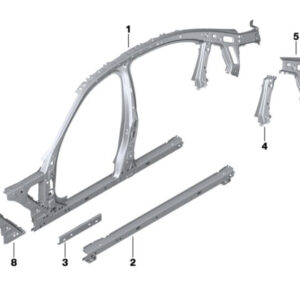 BMW 3 G20 Right Roof Side Rail Reinf. Bracket 7488104 41007488104 ORIGINAL