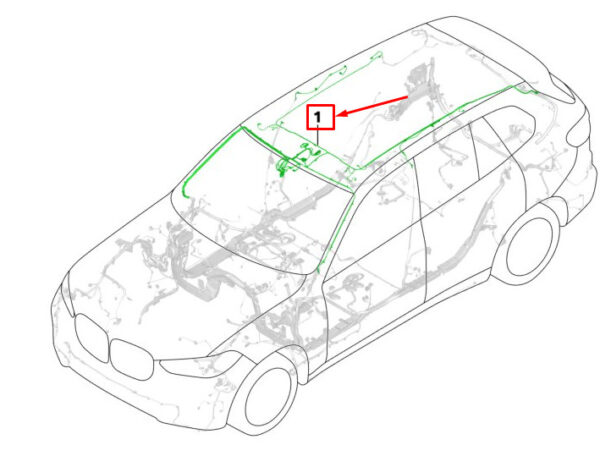 BMW X7 G07 Roof Wiring Harness 61128723296 ORIGINAL