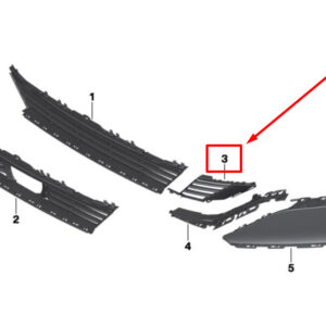 BMW 7 G11, G12 Front Right Air Inlet Open Grille 7475128 51117475128 ORIGINAL