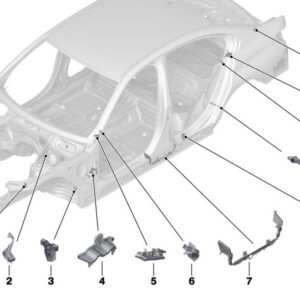 BMW 3 G20 Interior Left Column C Molded Part 41008499993 ORIGINAL