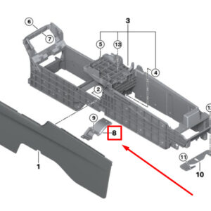 BMW 7 G12 Right Console Base Center Bracket 51169376818 9376818 ORIGINAL