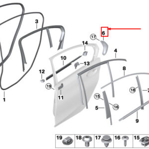 BMW 3 G20 Right Column C Cover 51137449356 ORIGINAL