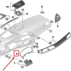 BMW 7 G11, G12 Instrument Cluster Trim 9321988 51459321988 ORIGINAL