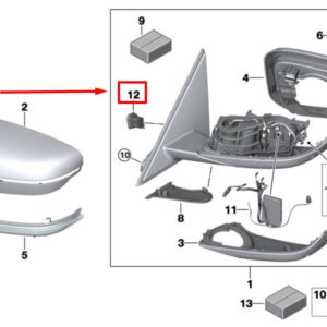 BMW 3 G20, G28 Outside Mirror Competition Plug 51167498236 7498236 ORIGINAL