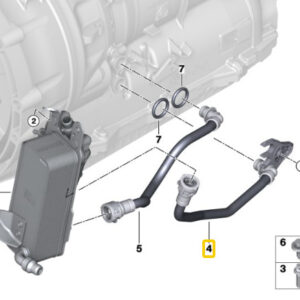 BMW 3 G20 Transmission Oil Cooler Flow Line 17228576824 ORIGINAL