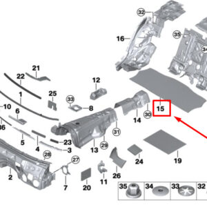 BMW 7 G11, G12 Rear Floor Sound Insulation 51487429725 7429725 ORIGINAL