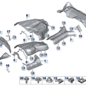 BMW X6 F16 M F86 Heat Shield Holder 51487326058 ORIGINAL