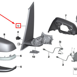 BMW 2 F45 Front Right Wing Mirror 51167415786 7415786 ORIGINAL