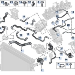 BMW X6 G06 Coolant Hose Pipe 17129894775 ORIGINAL