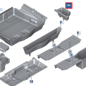 BMW X6 F16 M F86 Right Luggage Storage Compartment 51477369398 ORIGINAL