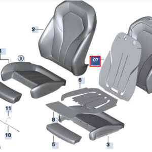 BMW 5 G30 Front Seat Heat Heating Element 52107387756 ORIGINAL