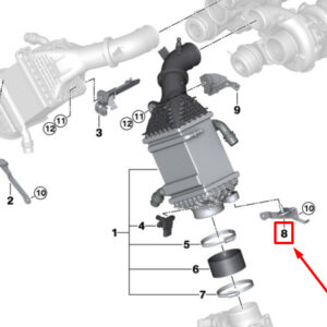 BMW X6 F86 Left Turbocharger Intercooler Bracket 7848095 17517848095 ORIGINAL