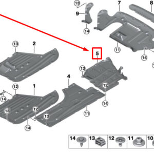 BMW 3 G20, G28 Left Tank Underbody Panelling 7435565 51757435565 ORIGINAL