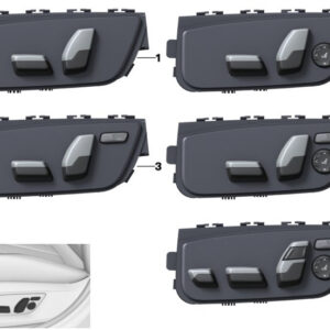 BMW 5 Touring G31 Front Right Seat Adjustment Switches 61319384918 ORIGINAL