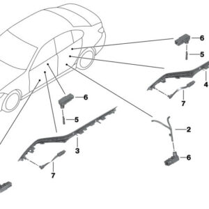 BMW 3 G20 Front Left Door Pocket Fibre-Optic Conductor 63316998139 ORIGINAL