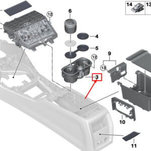 BMW 3 G20 Storage Compartment Cup Holder 51166806798 ORIGINAL