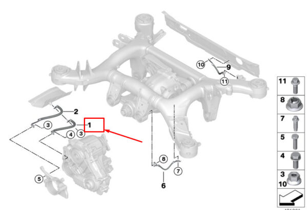 BMW X3 G01 Earth Cable 12428679817 ORIGINAL