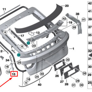 BMW 4 Gran Coupe F36 Rear Left Outer Support 51247314625 7314625 ORIGINAL