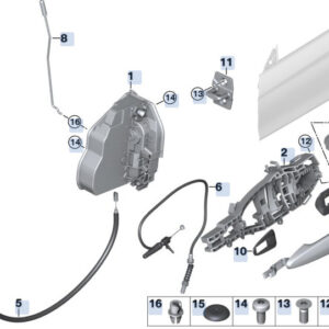 BMW X3 F25 Front Right Lock Cylinder Cover 51217162438 7162438 ORIGINAL