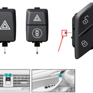 BMW X3 G01 Left Central Locking Switch 61319386780 ORIGINAL