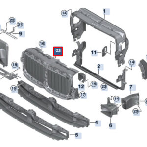 BMW X6 G06 Exterior Air Vent Top Flap Grille 51749447387 ORIGINAL