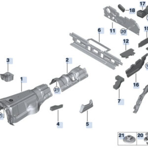 BMW X6 G06 Trunk Lid Sound Insulation Right 51487470960 ORIGINAL
