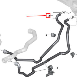 BMW X3 G01 Engine Coolant Return Hose 64219354463 ORIGINAL