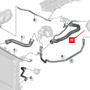 BMW X3 F25 Engine Radiator Hose 17128514434 8514434 ORIGINAL