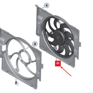 BMW 5 Gran Turismo F07 Engine Fan Housing With Fan 17418642160 ORIGINAL