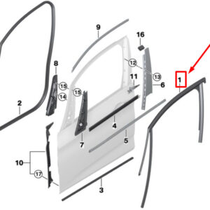 BMW 2 F45 Front Right Door Window Guide 51337326148 7326148 ORIGINAL