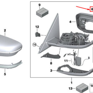 BMW 3 G20 Left Outside Mirror Drive 67139447231 ORIGINAL