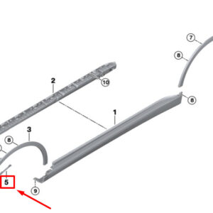 BMW X7 G07 Front Left Wheel Arch Flaring 51117494913 7494913 ORIGINAL