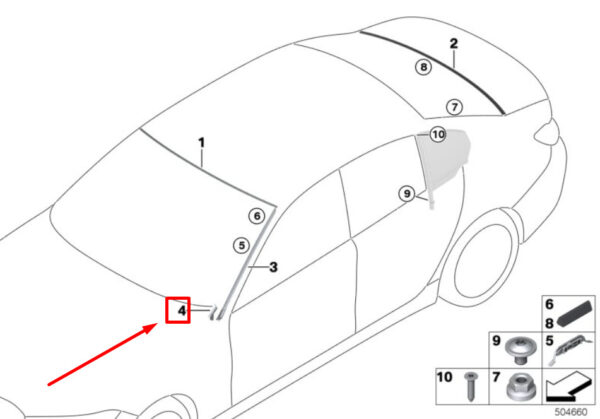 BMW 3 G20, G28 Right Water Guide Element 51319466592 9466592 ORIGINAL