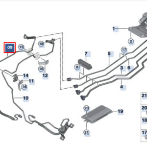 BMW X6 F16 M F86 Motor Pressure Line 37136783677 6783677 ORIGINAL